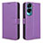 Funda de Cuero Cartera con Soporte Carcasa BY1 para Huawei Honor 90 Lite 5G Morado