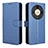 Funda de Cuero Cartera con Soporte Carcasa BY1 para Huawei Honor Magic6 Lite 5G Azul
