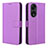 Funda de Cuero Cartera con Soporte Carcasa BY1 para Huawei Honor X5 Plus Morado