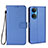 Funda de Cuero Cartera con Soporte Carcasa BY1 para Huawei Honor X7 Azul