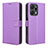 Funda de Cuero Cartera con Soporte Carcasa BY1 para Huawei Honor X7a Morado