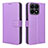 Funda de Cuero Cartera con Soporte Carcasa BY1 para Huawei Honor X8a 4G Morado