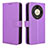 Funda de Cuero Cartera con Soporte Carcasa BY1 para Huawei Honor X9b 5G Morado