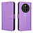 Funda de Cuero Cartera con Soporte Carcasa BY1 para Huawei Mate 50 Morado