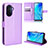 Funda de Cuero Cartera con Soporte Carcasa BY1 para Huawei Nova Y70 Morado