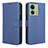 Funda de Cuero Cartera con Soporte Carcasa BY1 para Motorola Moto Edge 40 5G Azul