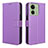 Funda de Cuero Cartera con Soporte Carcasa BY1 para Motorola Moto Edge 40 5G Morado