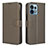 Funda de Cuero Cartera con Soporte Carcasa BY1 para Motorola Moto Edge Plus (2023) 5G Marron