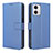 Funda de Cuero Cartera con Soporte Carcasa BY1 para Motorola Moto G53 5G Azul
