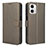 Funda de Cuero Cartera con Soporte Carcasa BY1 para Motorola Moto G53 5G Marron