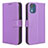 Funda de Cuero Cartera con Soporte Carcasa BY1 para Nokia C02 Morado