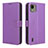 Funda de Cuero Cartera con Soporte Carcasa BY1 para Nokia C110 Morado