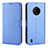 Funda de Cuero Cartera con Soporte Carcasa BY1 para Nokia C200 Azul