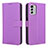 Funda de Cuero Cartera con Soporte Carcasa BY1 para Nokia G60 5G Morado