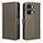 Funda de Cuero Cartera con Soporte Carcasa BY1 para OnePlus Nord 3 5G Marron