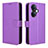 Funda de Cuero Cartera con Soporte Carcasa BY1 para Oppo K11 5G Morado