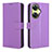 Funda de Cuero Cartera con Soporte Carcasa BY1 para Oppo K11x 5G Morado