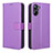 Funda de Cuero Cartera con Soporte Carcasa BY1 para Realme 10 4G Morado