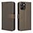 Funda de Cuero Cartera con Soporte Carcasa BY1 para Realme 10T 5G Marron