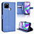 Funda de Cuero Cartera con Soporte Carcasa BY1 para Realme 7i RMX2193 Azul