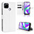 Funda de Cuero Cartera con Soporte Carcasa BY1 para Realme 7i RMX2193 Blanco