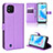 Funda de Cuero Cartera con Soporte Carcasa BY1 para Realme C20 Morado