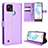 Funda de Cuero Cartera con Soporte Carcasa BY1 para Realme C21 Morado