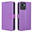 Funda de Cuero Cartera con Soporte Carcasa BY1 para Realme C30s Morado