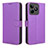 Funda de Cuero Cartera con Soporte Carcasa BY1 para Realme C53 India Morado