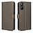 Funda de Cuero Cartera con Soporte Carcasa BY1 para Realme Q5x 5G Marron