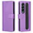 Funda de Cuero Cartera con Soporte Carcasa BY1 para Samsung Galaxy Z Fold4 5G Morado