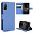 Funda de Cuero Cartera con Soporte Carcasa BY1 para Sony Xperia Ace II Azul