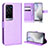 Funda de Cuero Cartera con Soporte Carcasa BY1 para Vivo X60 Pro+ Plus 5G Morado