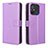 Funda de Cuero Cartera con Soporte Carcasa BY1 para Xiaomi Poco C55 Morado