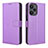 Funda de Cuero Cartera con Soporte Carcasa BY1 para Xiaomi Poco F5 5G Morado