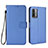 Funda de Cuero Cartera con Soporte Carcasa BY1 para Xiaomi Redmi 9 Power Azul