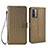 Funda de Cuero Cartera con Soporte Carcasa BY1 para Xiaomi Redmi 9 Power Marron