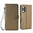 Funda de Cuero Cartera con Soporte Carcasa BY1 para Xiaomi Redmi K40 Gaming 5G Marron