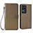 Funda de Cuero Cartera con Soporte Carcasa BY1 para Xiaomi Redmi K40S 5G Marron