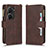 Funda de Cuero Cartera con Soporte Carcasa BY2 para Asus ZenFone 10 Marron