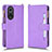 Funda de Cuero Cartera con Soporte Carcasa BY2 para Huawei Honor 50 5G Morado