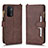 Funda de Cuero Cartera con Soporte Carcasa BY2 para OnePlus Nord N200 5G Marron