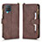 Funda de Cuero Cartera con Soporte Carcasa BY2 para Samsung Galaxy A12 Nacho Marron