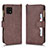 Funda de Cuero Cartera con Soporte Carcasa BY2 para Sharp Aquos Sense6 Marron