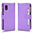 Funda de Cuero Cartera con Soporte Carcasa BY2 para Sharp Aquos wish Morado