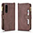 Funda de Cuero Cartera con Soporte Carcasa BY2 para Sony Xperia 1 IV SO-51C Marron