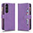 Funda de Cuero Cartera con Soporte Carcasa BY2 para Sony Xperia 1 V Morado