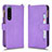 Funda de Cuero Cartera con Soporte Carcasa BY2 para Sony Xperia 5 III Morado