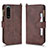 Funda de Cuero Cartera con Soporte Carcasa BY2 para Sony Xperia 5 III SO-53B Marron