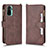 Funda de Cuero Cartera con Soporte Carcasa BY2 para Xiaomi Redmi Note 10 4G Marron